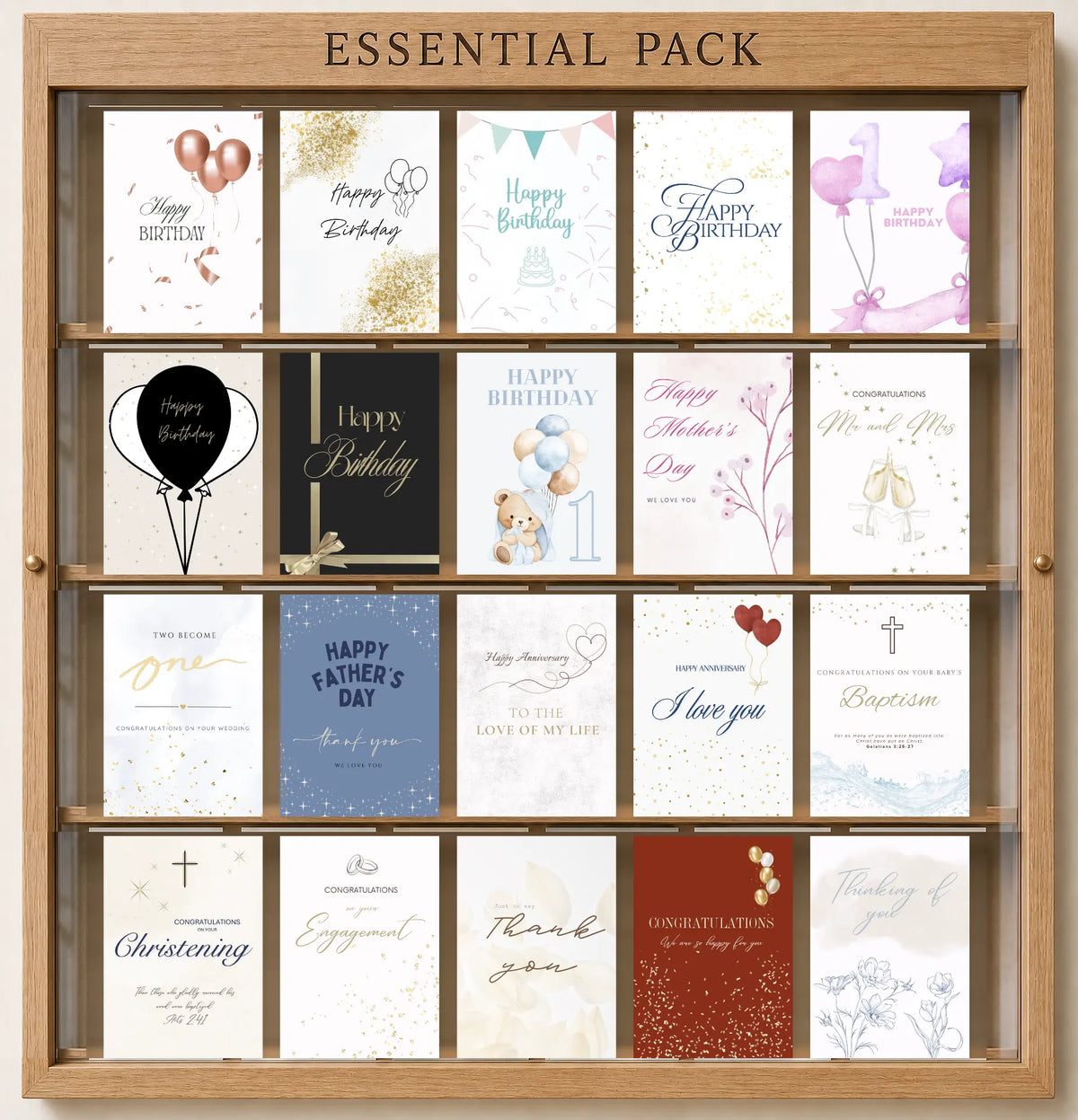 The Essential Collection | 20 Premium Australian-Made Greeting Cards for Every Occasion Occasion Cards
